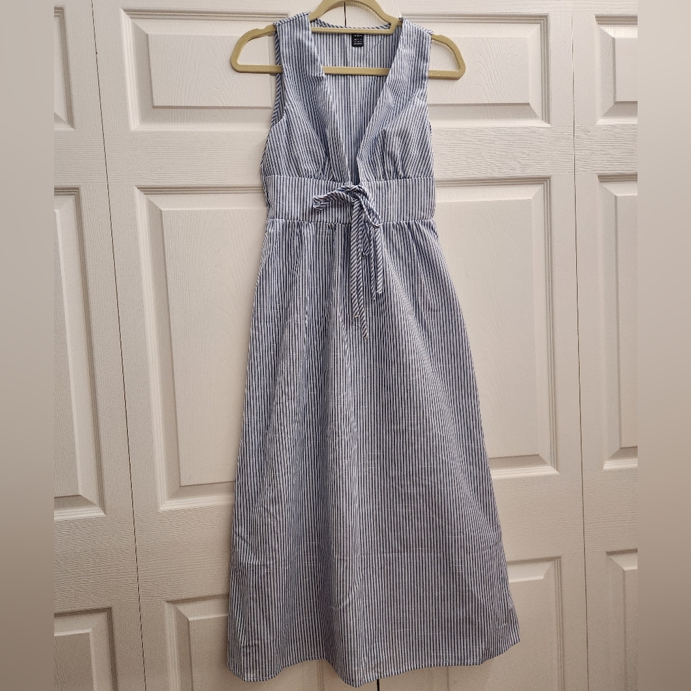 SHEIN Blue and White Striped Dress